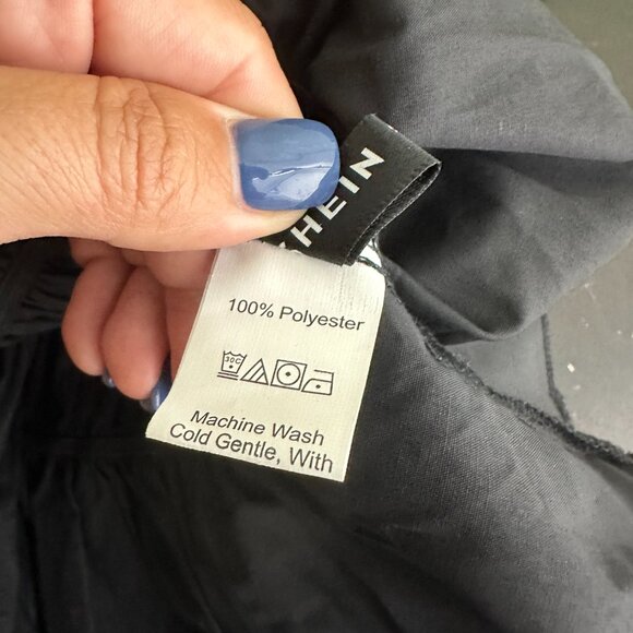 2/$30 SHEIN Soleia Cap Sleeve  Ribbon Tie Wrapping Gathered Blouse 2 #A0239 TRB2 - Picture 6 of 8